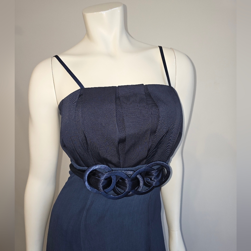 Rinascimento Navy Blue Midi Dress Assymetrical S - Picture 3 of 14
